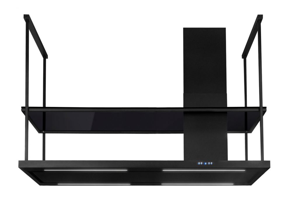 Hota insula Metropolis Elite Glass Black Matt - Negru Mat - fotografie de produs 25