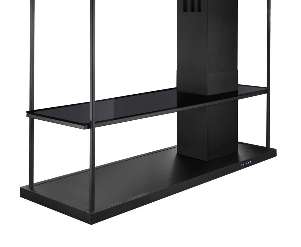 Hota insula Metropolis Elite Glass Black Matt - Negru Mat - fotografie de produs 26