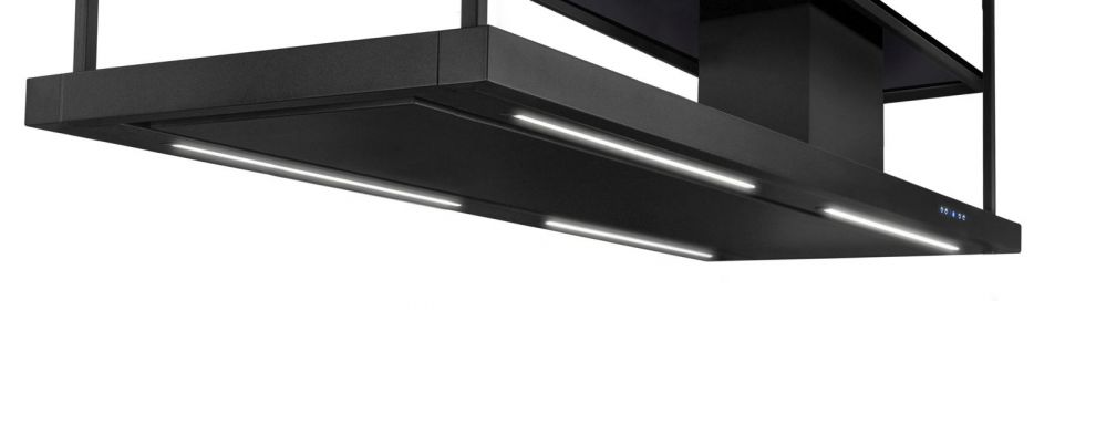 Hota insula Metropolis Elite Glass Black Matt - Negru Mat - fotografie de produs 27