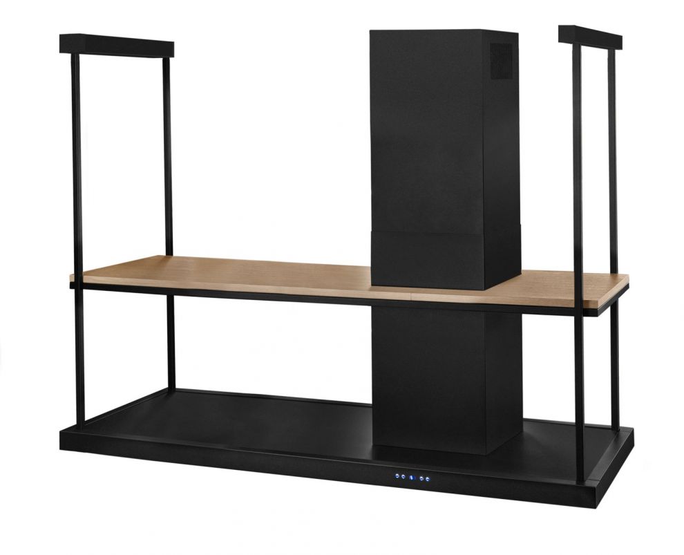 Hota insula Metropolis Elite Wood Black Matt - Negru Mat - fotografie de produs 12