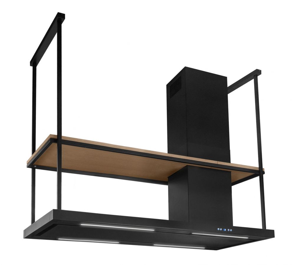 Hota insula Metropolis Elite Wood Black Matt - Negru Mat - fotografie de produs 13