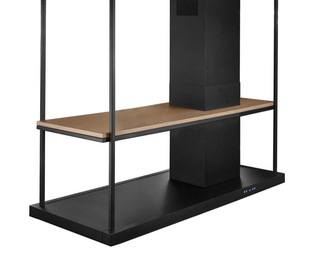 Hota insula Metropolis Elite Wood Black Matt - Negru Mat - fotografie de produs 14