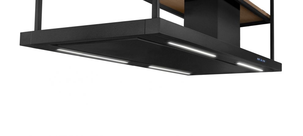 Hota insula Metropolis Elite Wood Black Matt - Negru Mat - fotografie de produs 15