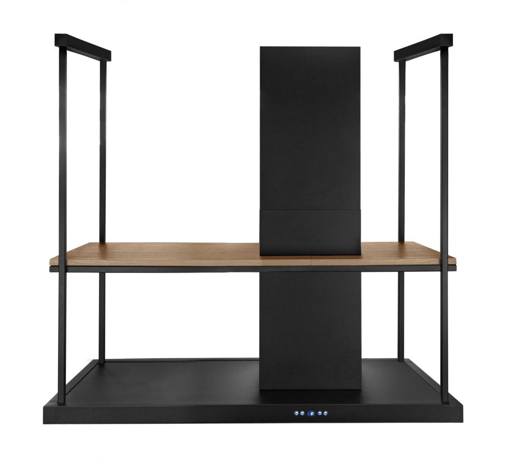 Hota insula Metropolis Elite Wood Black Matt - Negru Mat - fotografie de produs 16