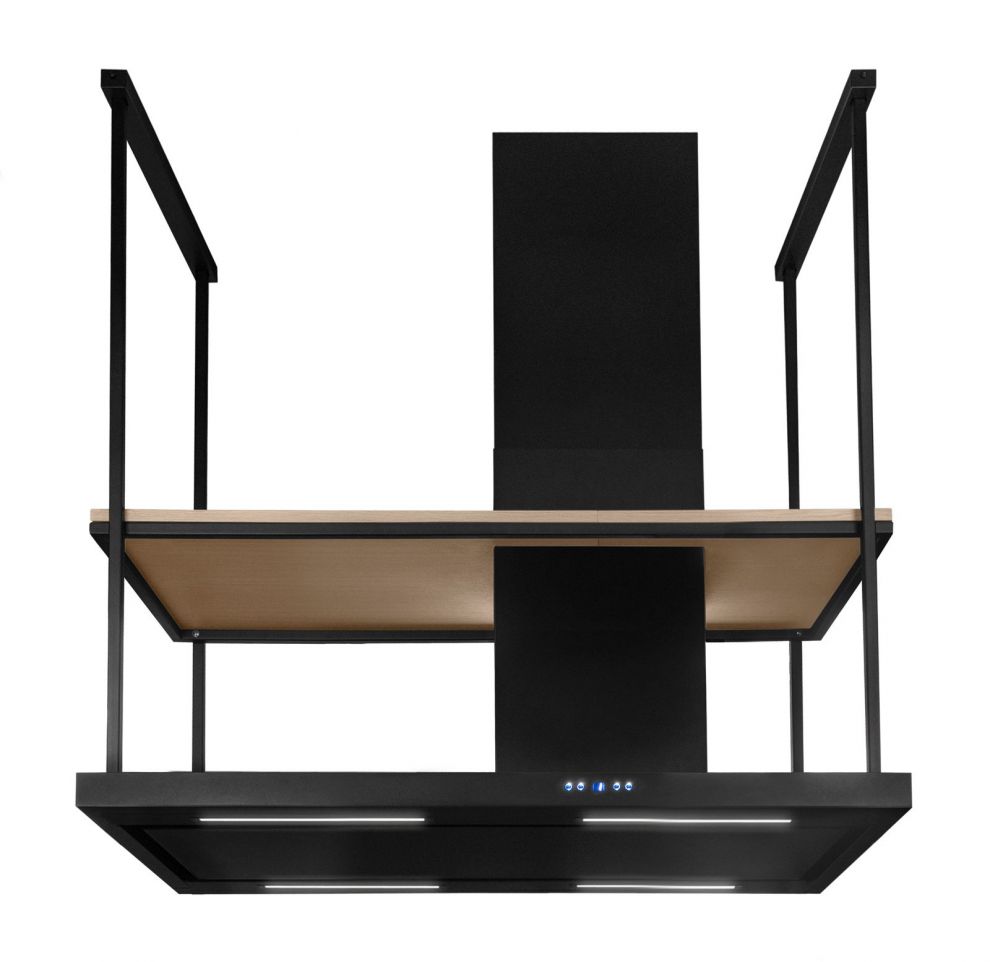 Hota insula Metropolis Elite Wood Black Matt - Negru Mat - fotografie de produs 18