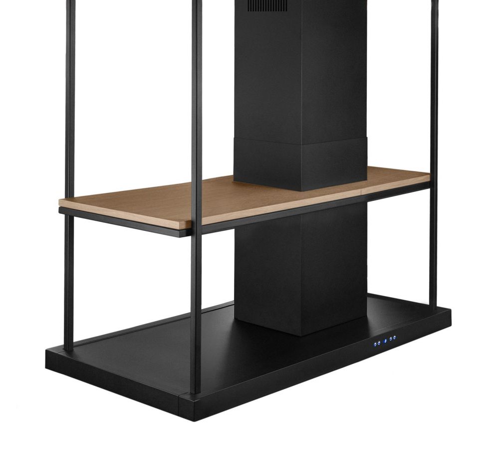 Hota insula Metropolis Elite Wood Black Matt - Negru Mat - fotografie de produs 19