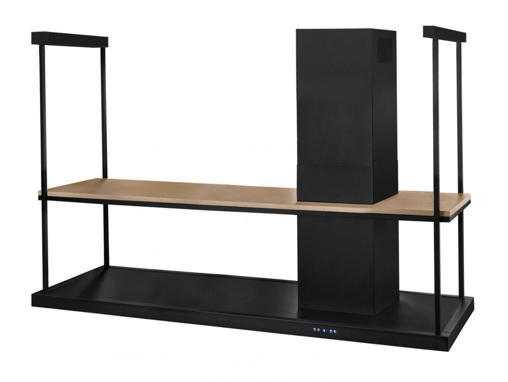 Hota insula Metropolis Elite Wood Black Matt - Negru Mat - fotografie de produs 22