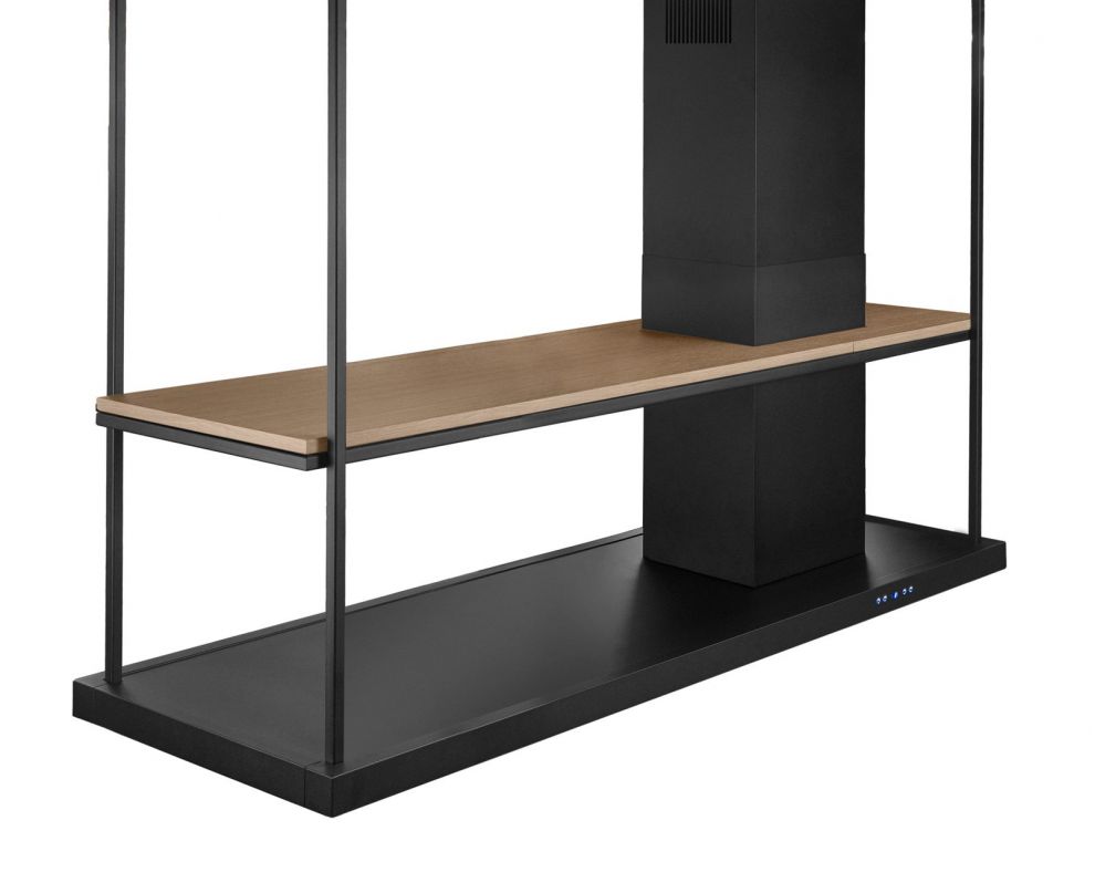 Hota insula Metropolis Elite Wood Black Matt - Negru Mat - fotografie de produs 24