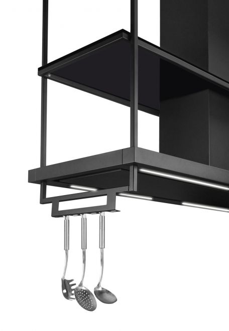 Hota insula Metropolis Premium Glass Black Matt - Negru Mat - fotografie de produs 8