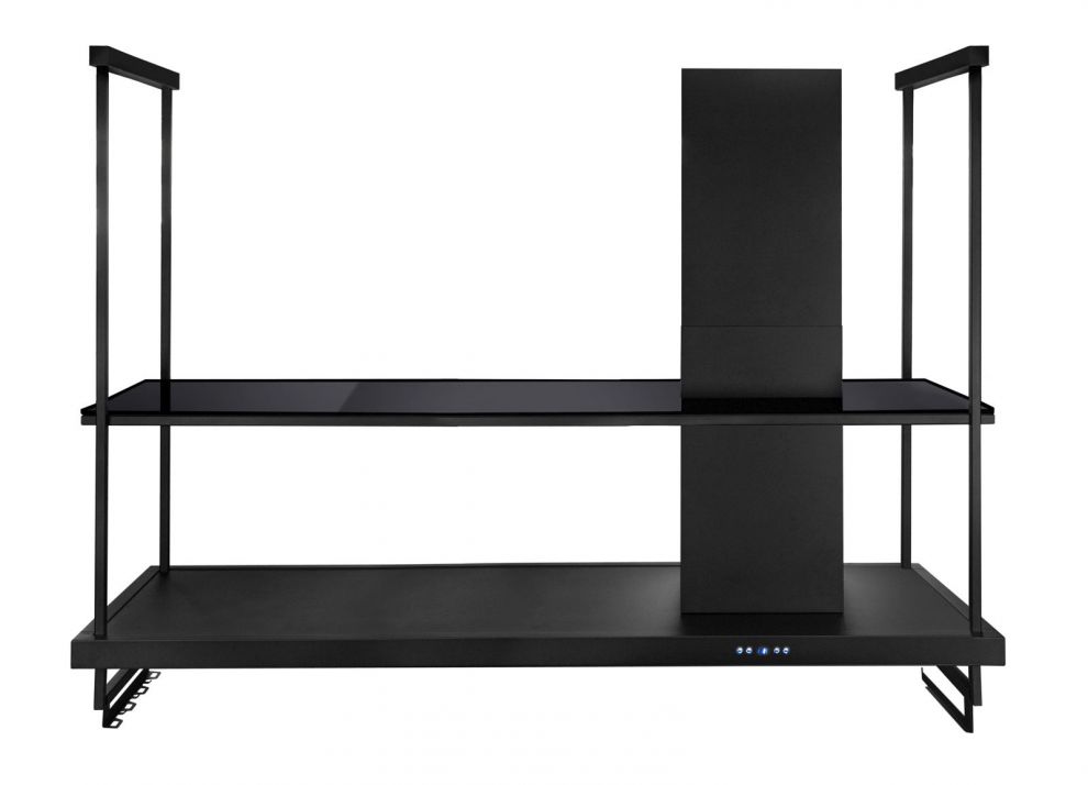 Hota insula Metropolis Premium Glass Black Matt - Negru Mat - fotografie de produs 24