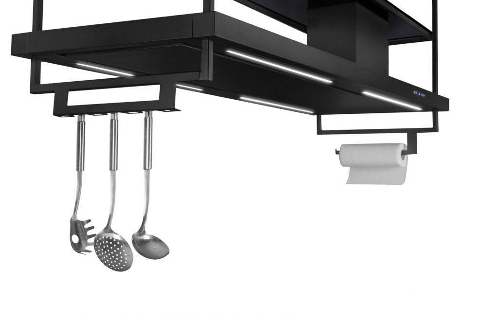 Hota insula Metropolis Premium Glass Black Matt - Negru Mat - fotografie de produs 28