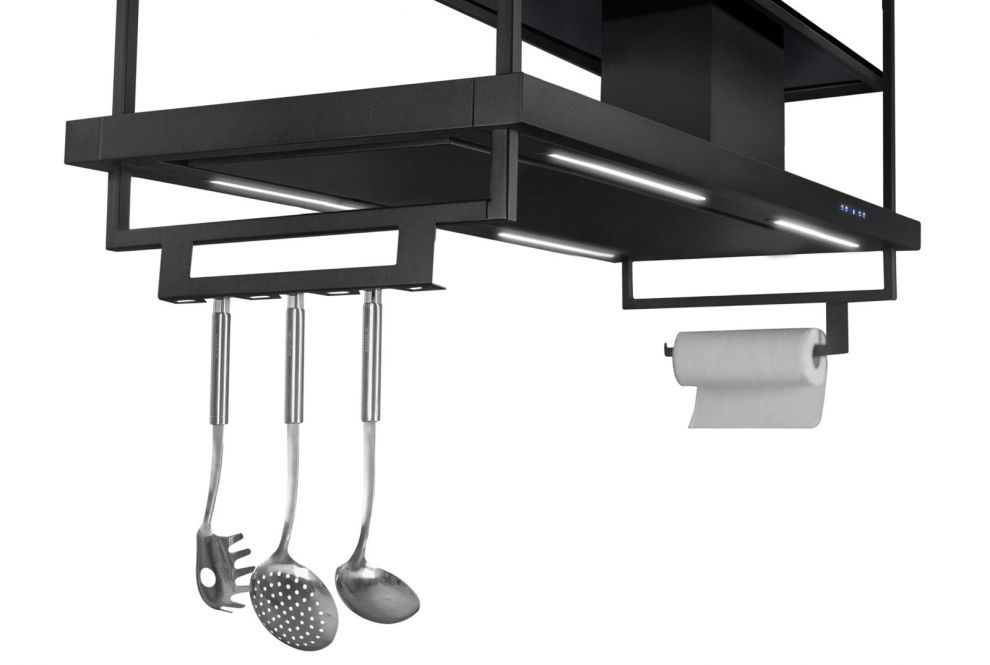 Hota insula Metropolis Premium Glass Black Matt - Negru Mat - fotografie de produs 18