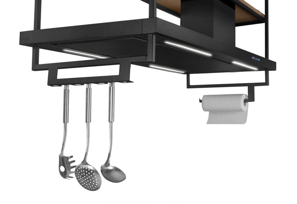 Hota insula Metropolis Premium Wood Black Matt - Negru Mat - fotografie de produs 17