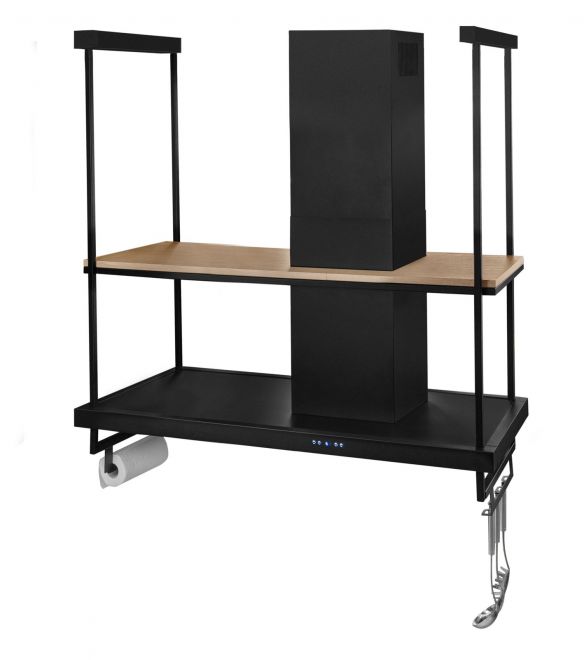 Hota insula Metropolis Premium Wood Black Matt - Negru Mat - fotografie de produs 19