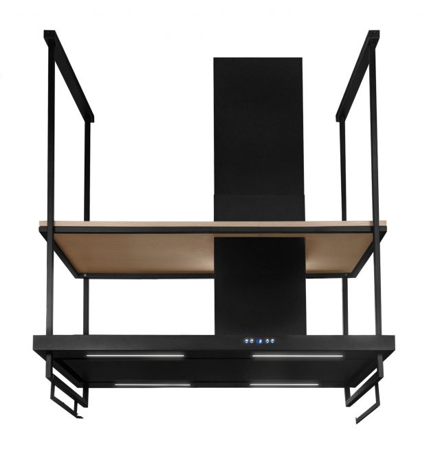 Hota insula Metropolis Premium Wood Black Matt - Negru Mat - fotografie de produs 20