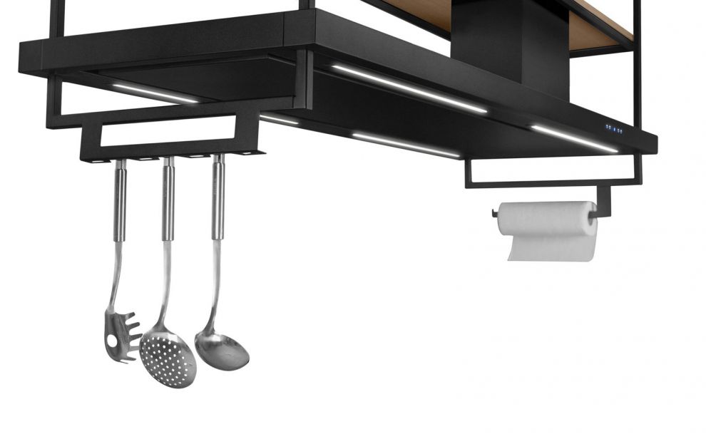 Hota insula Metropolis Premium Wood Black Matt - Negru Mat - fotografie de produs 27