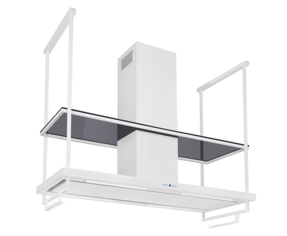 Hota insula Centropolis Premium Glass White Matt - Alb Mat - fotografie de produs