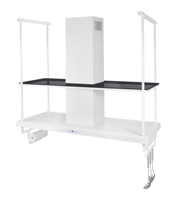 Hota insula Centropolis Premium Glass White Matt - Alb Mat - fotografie de produs 9