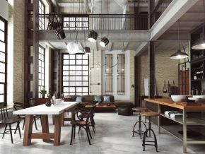 Bucătărie în stil industrial! Frumusețe brută cu suflet industrial