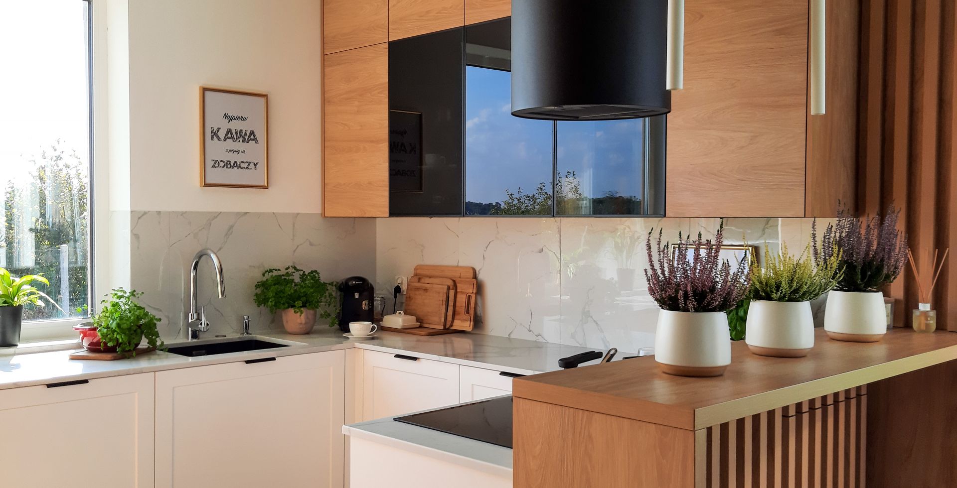 Hota insula Cylindro Black Matt - Negru Mat - Aranjament 69