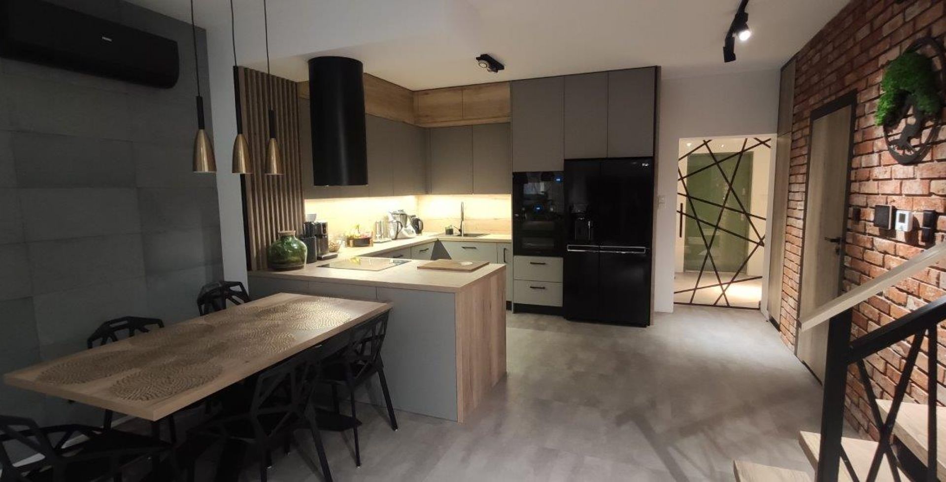 Hota insula Cylindro Black Matt - Negru Mat - Aranjament 71