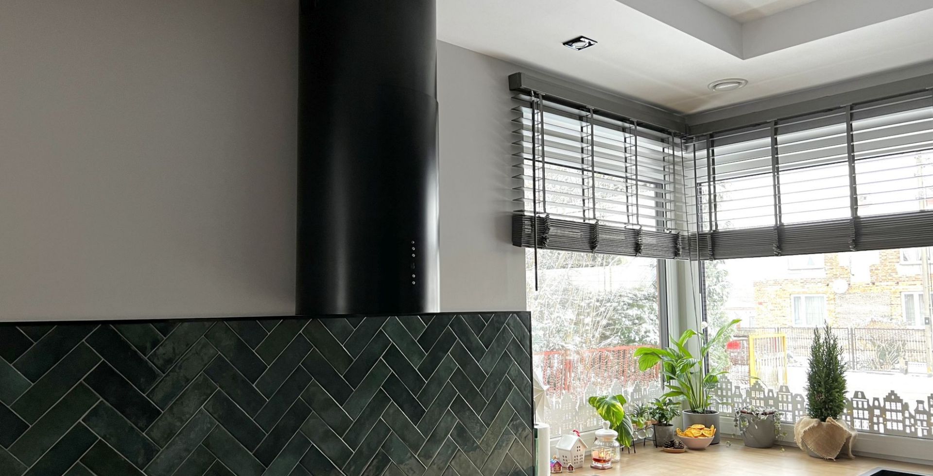 Hota insula Cylindro Black Matt - Negru Mat - Aranjament 76