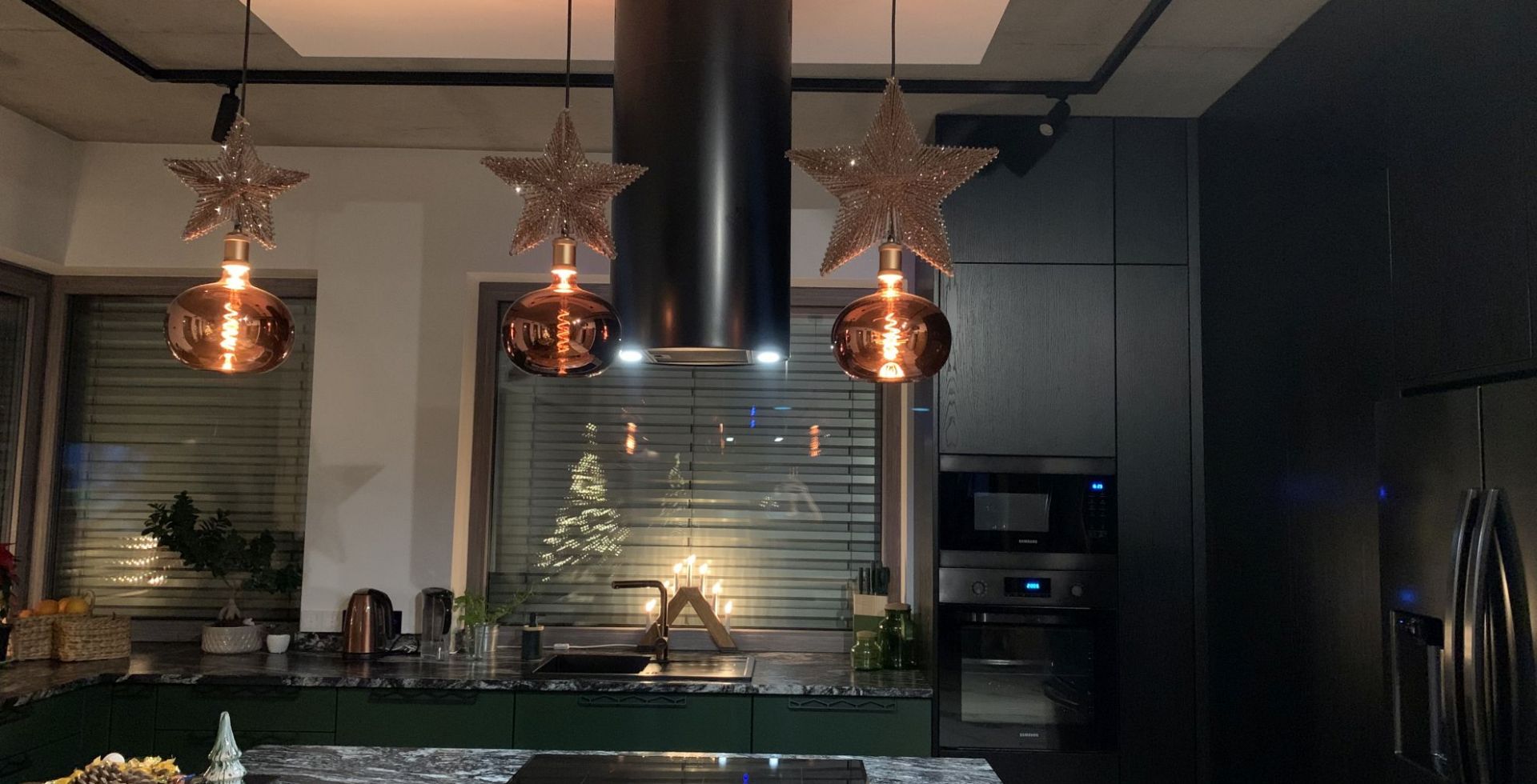 Hota insula Cylindro Black Matt - Negru Mat - Aranjament 78