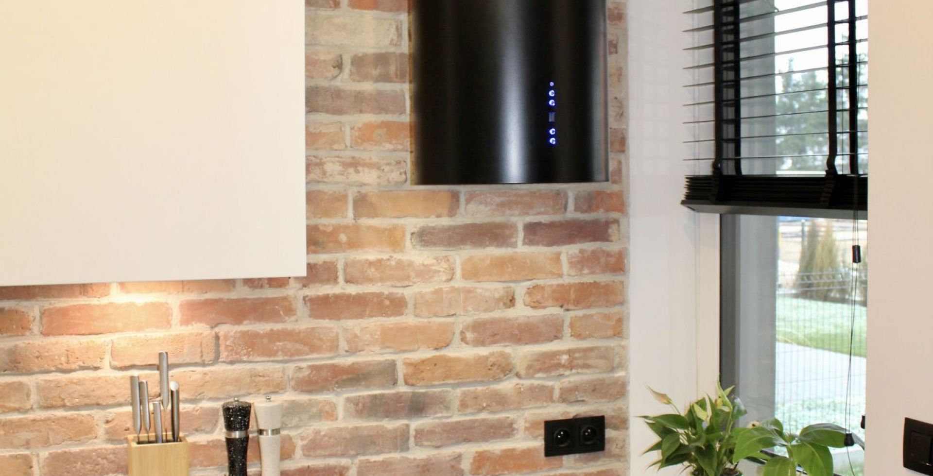 Hota insula Cylindro Black Matt - Negru Mat - Aranjament 83