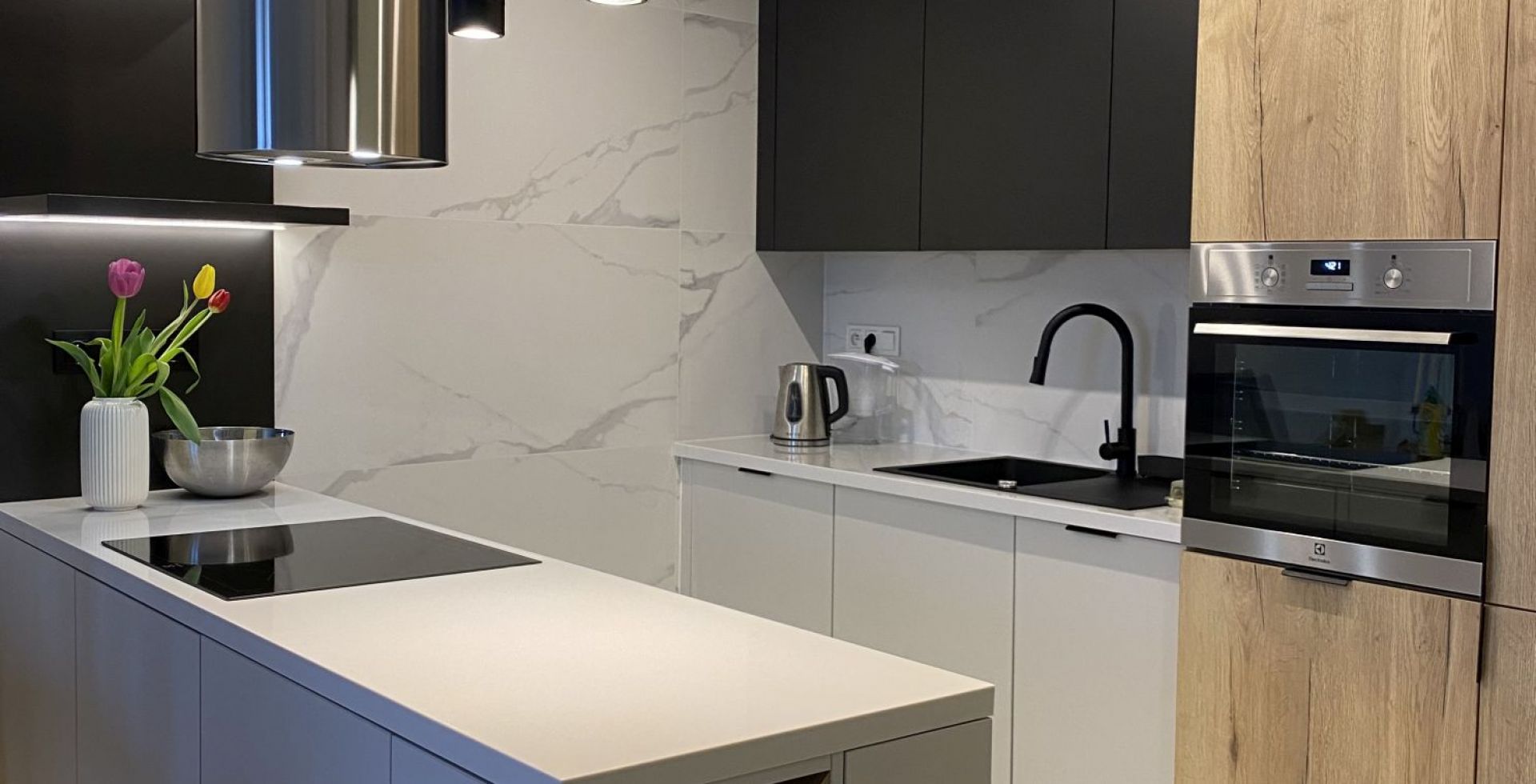 Hota insula Cylindro Inox - INOX - Aranjament 28