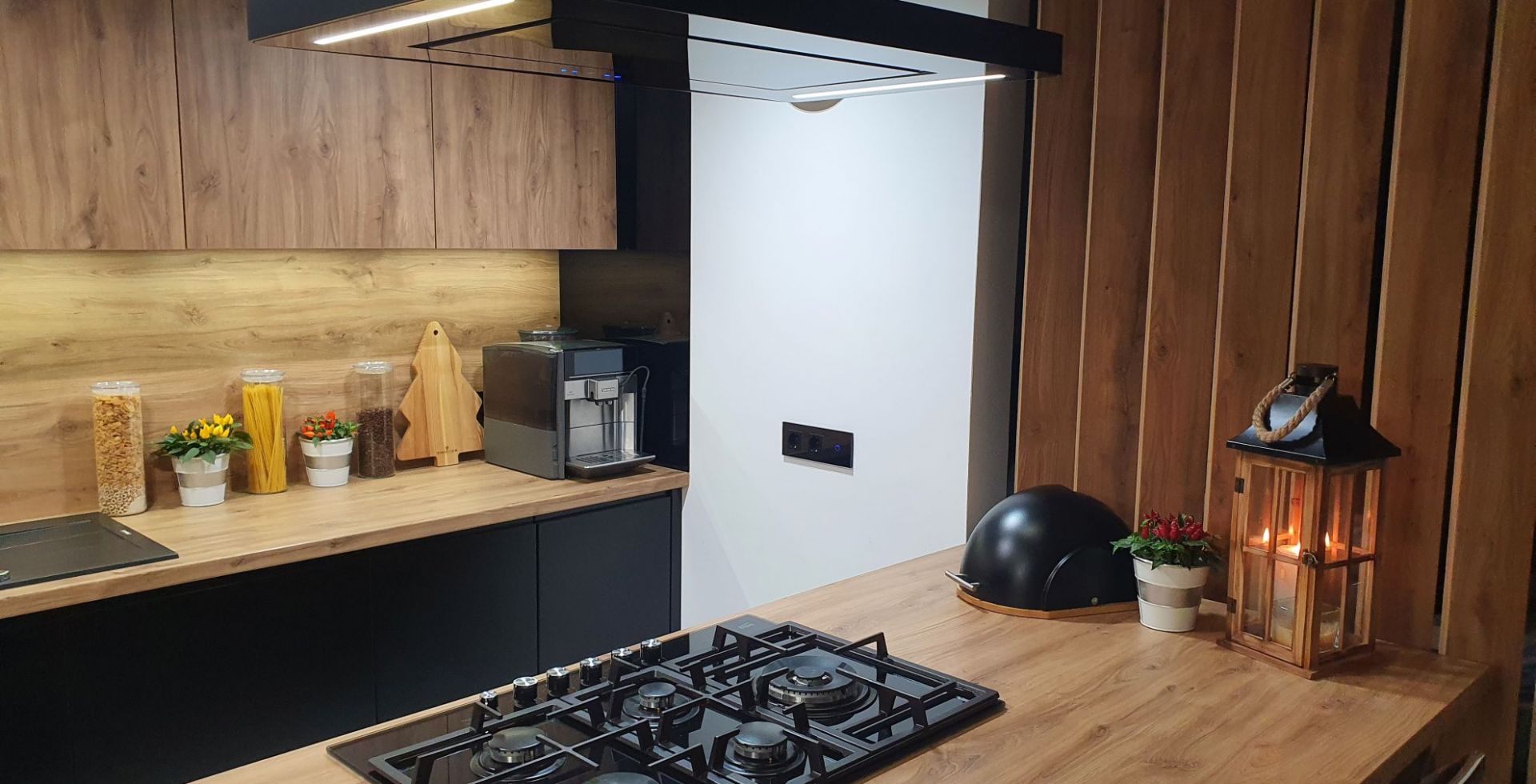 Hota insula Decor Island Black Matt - Negru Mat - Aranjament 23