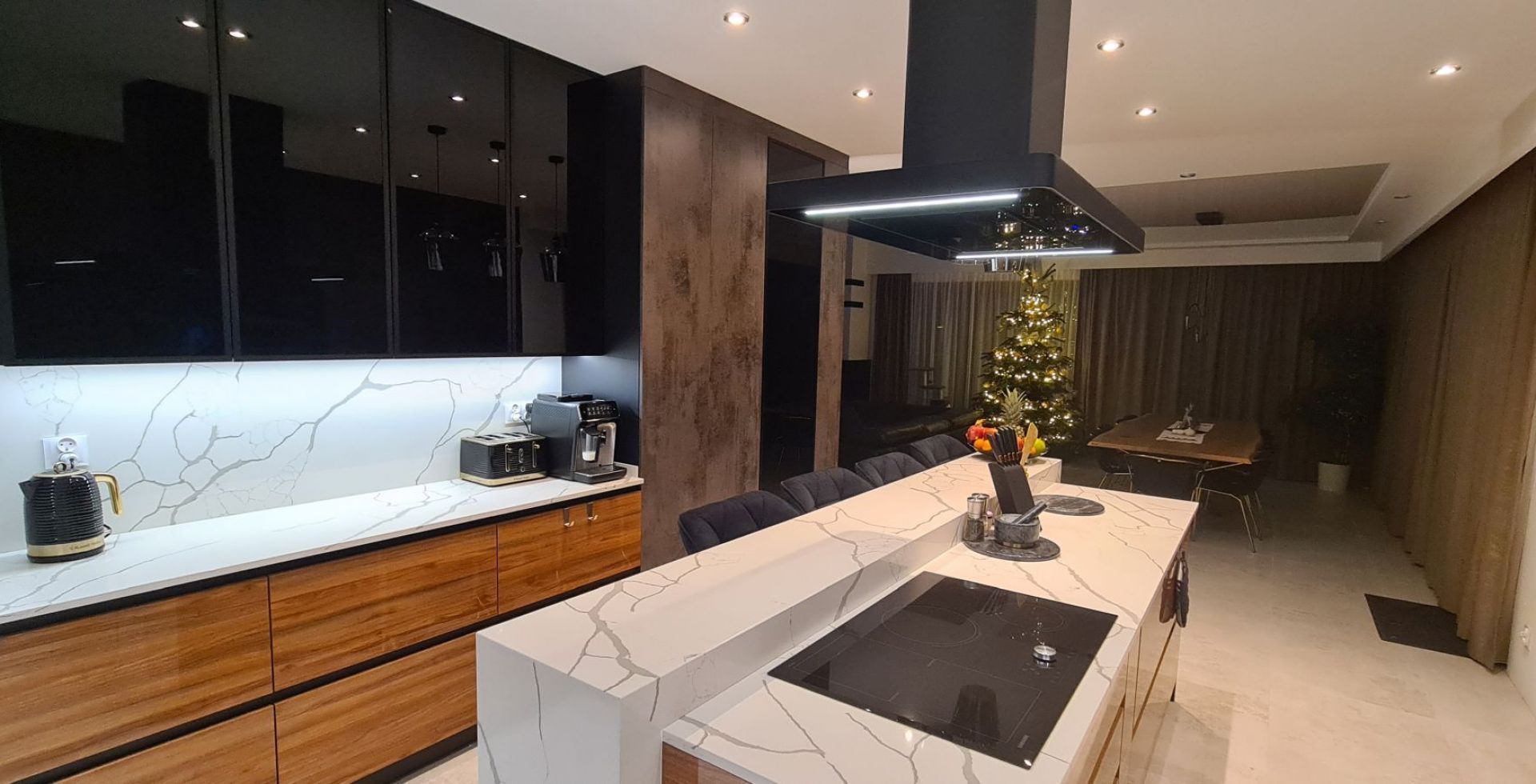 Hota insula Decor Island Black Matt - Negru Mat - Aranjament 26