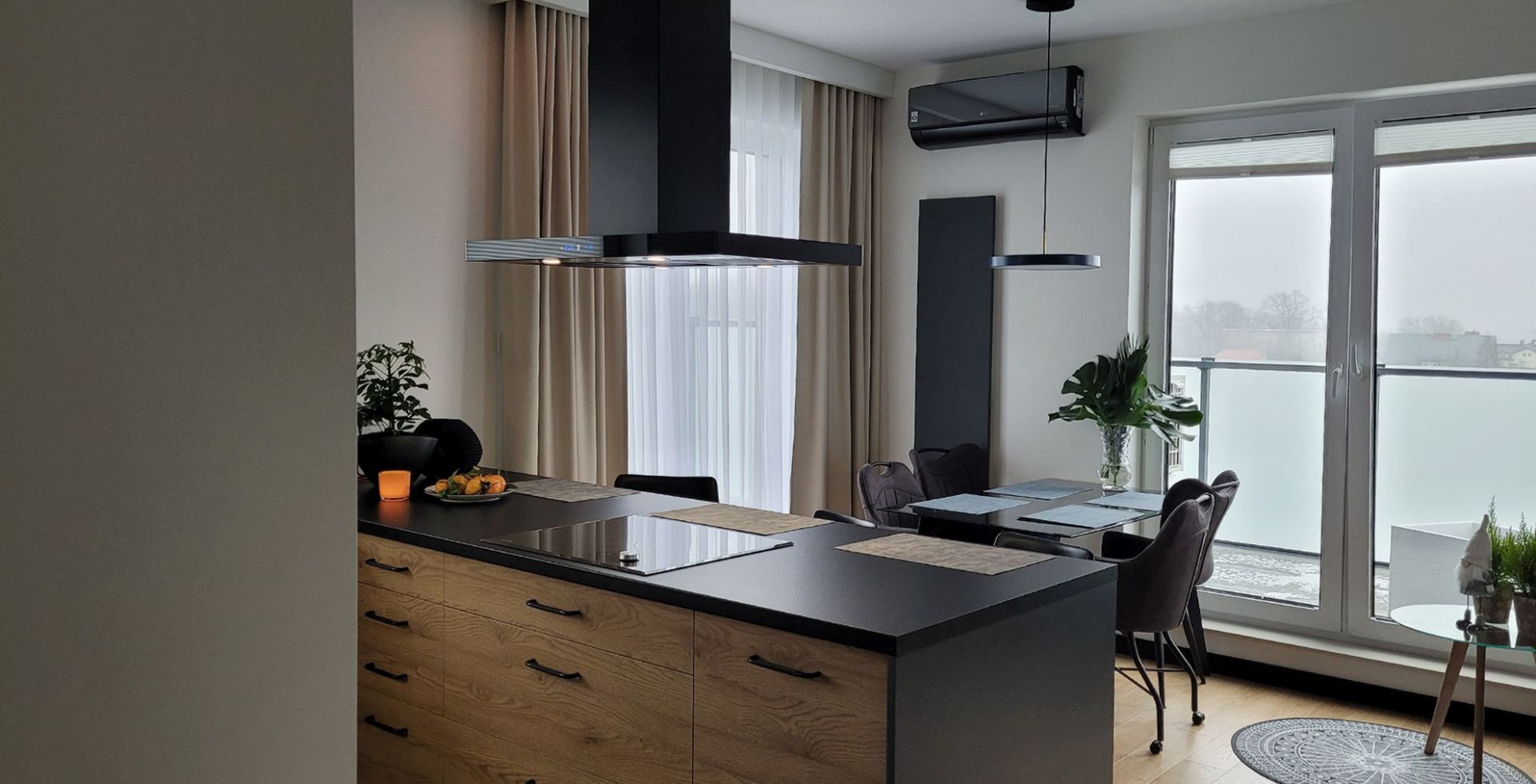 Hota insula Sento Island Strips Black Matt - Negru Mat - Aranjament 19