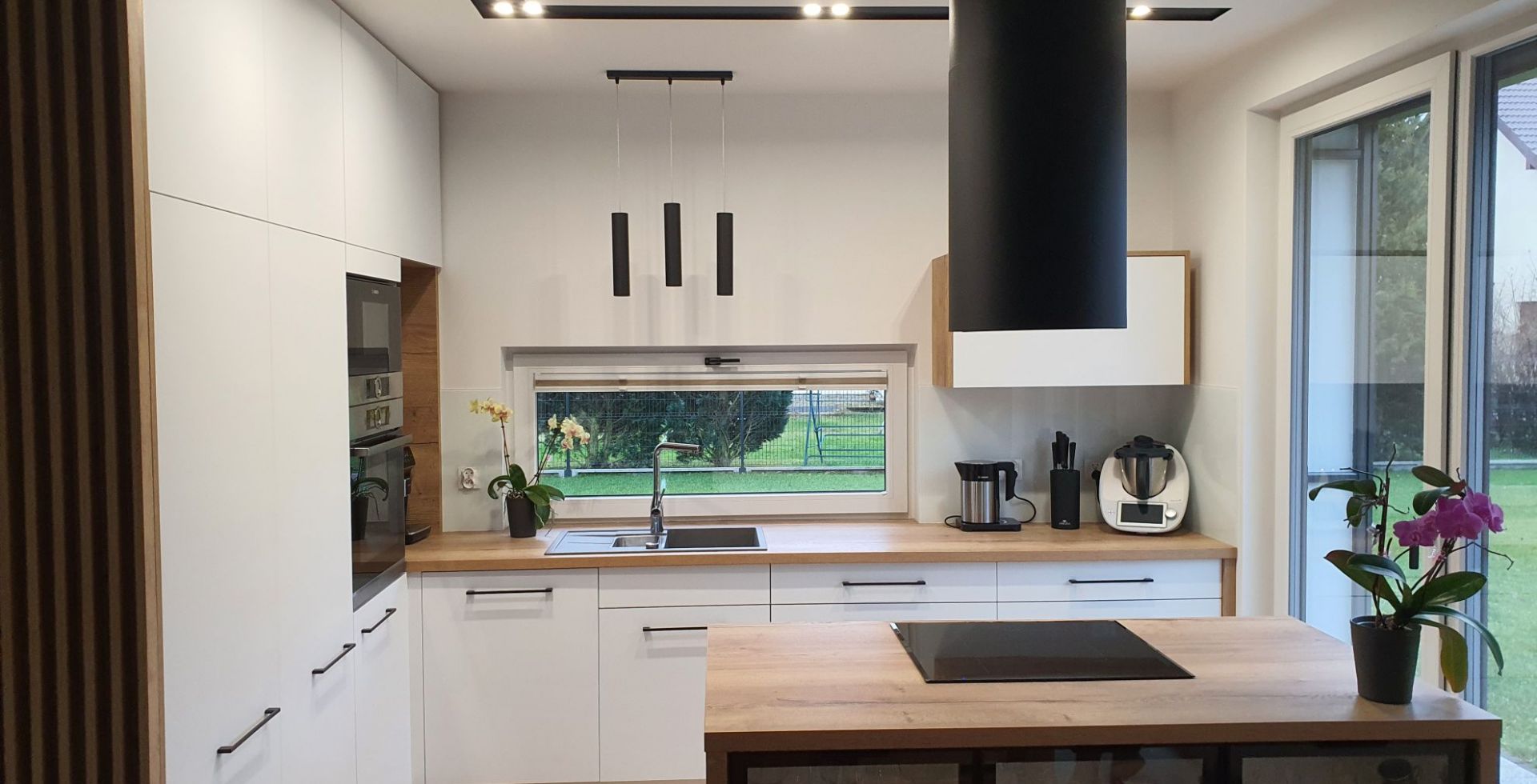 Hota insula Tubo Black Matt - Negru Mat - Aranjament 6