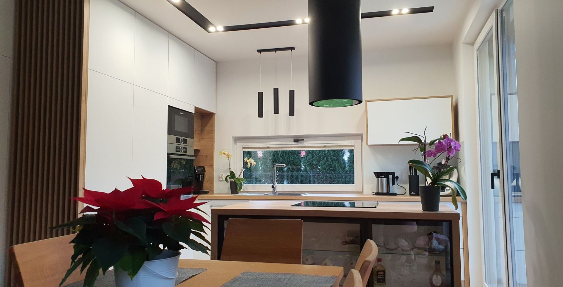 Hota insula Tubo Black Matt - Negru Mat - Aranjament 7