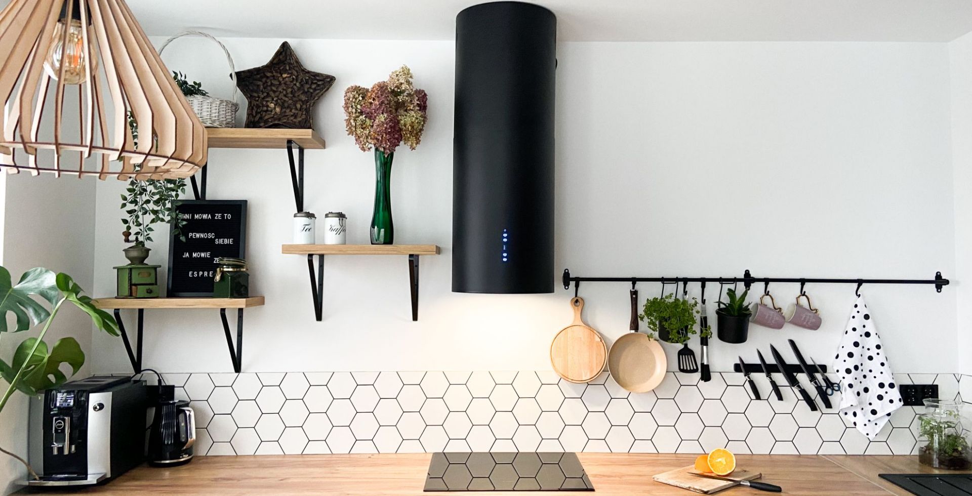 Hota insula Tubo Black Matt - Negru Mat - Aranjament 3