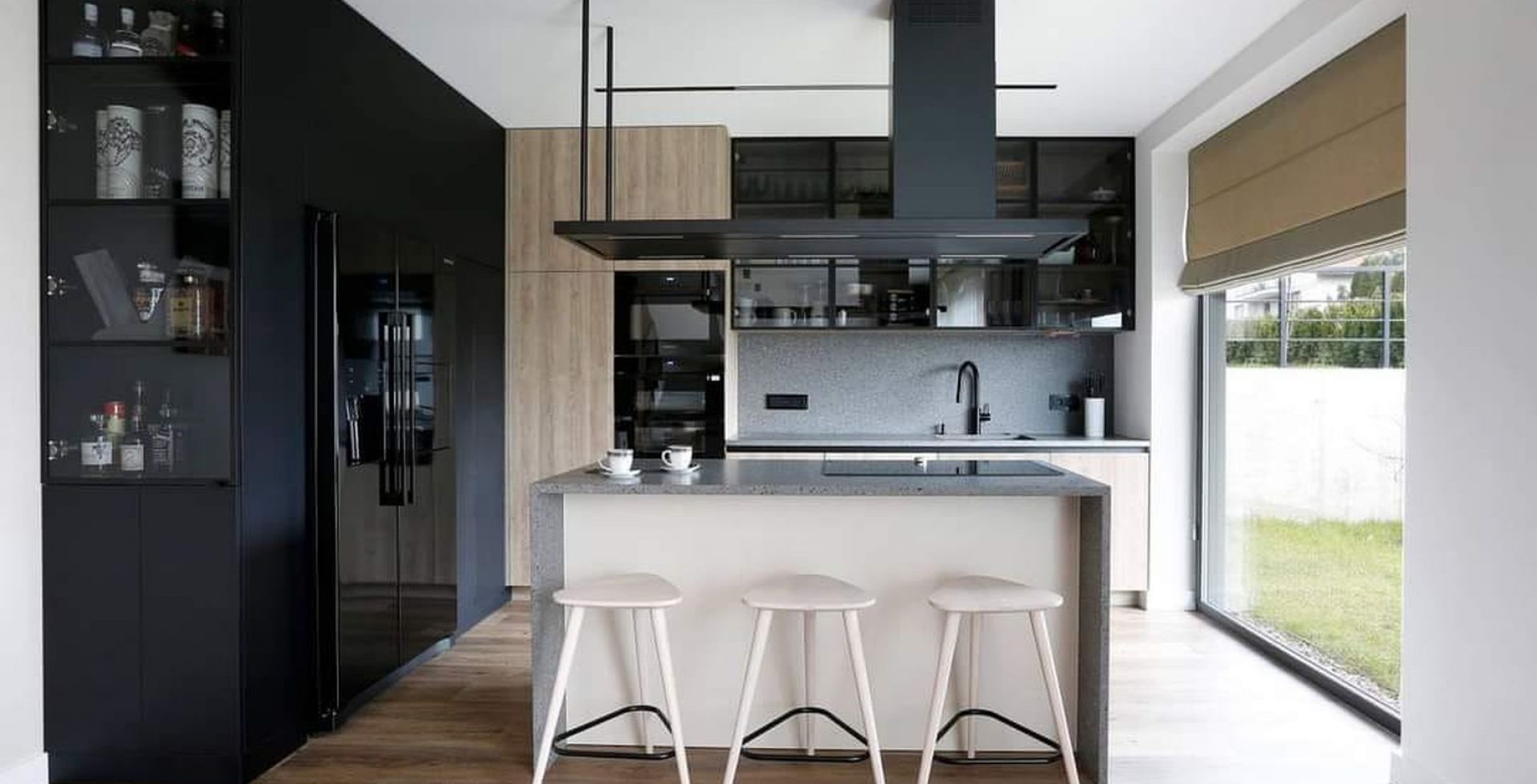 Hota insula Metropolis Black Matt - Negru Mat - Aranjament 4