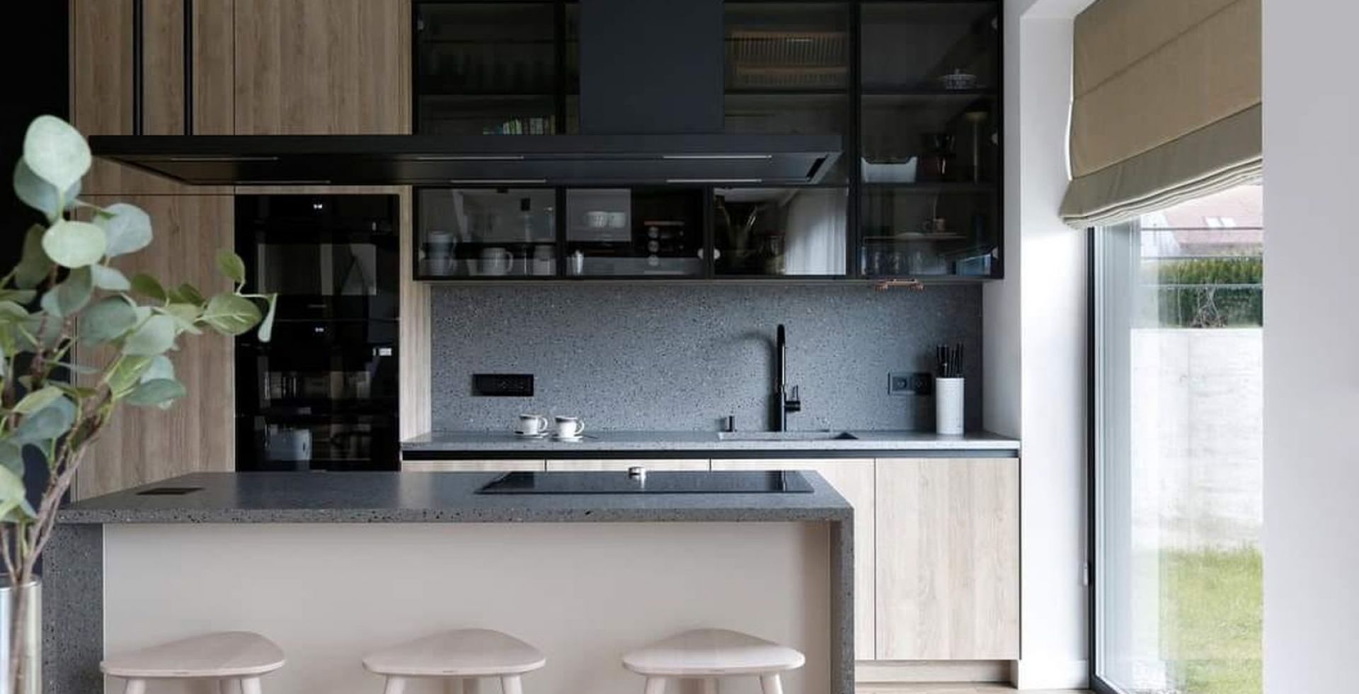 Hota insula Metropolis Black Matt - Negru Mat - Aranjament 5