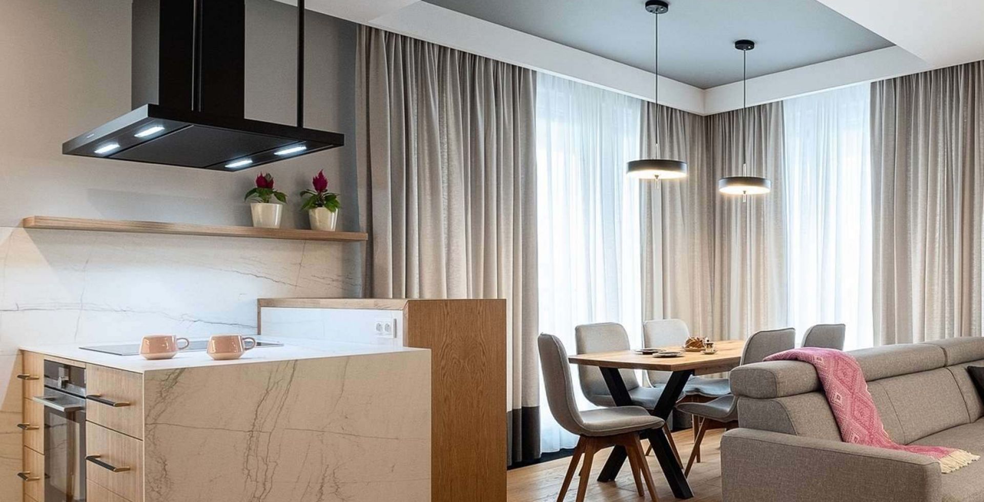 Hota insula Metropolis Black Matt - Negru Mat - Aranjament 16