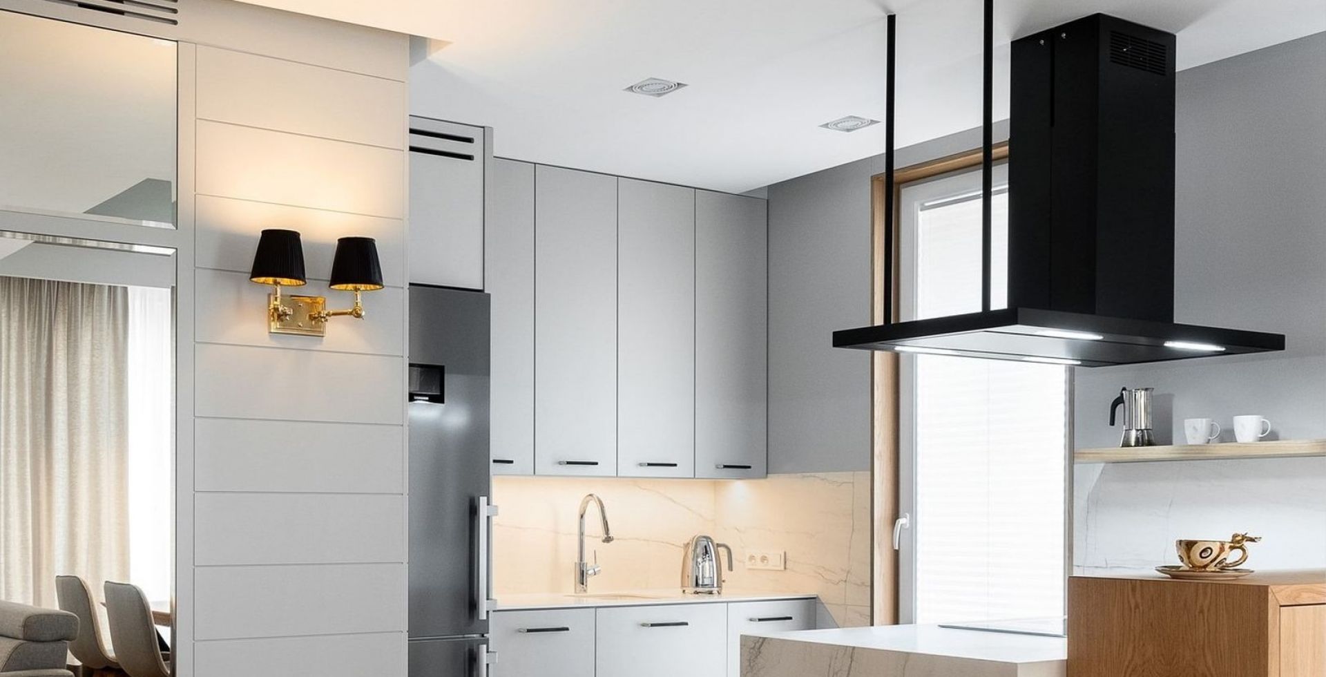 Hota insula Metropolis Black Matt - Negru Mat - Aranjament 17