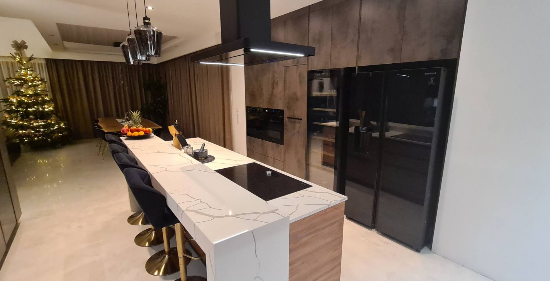 Hota insula Decor Island Black Matt - Negru Mat - Aranjament 35