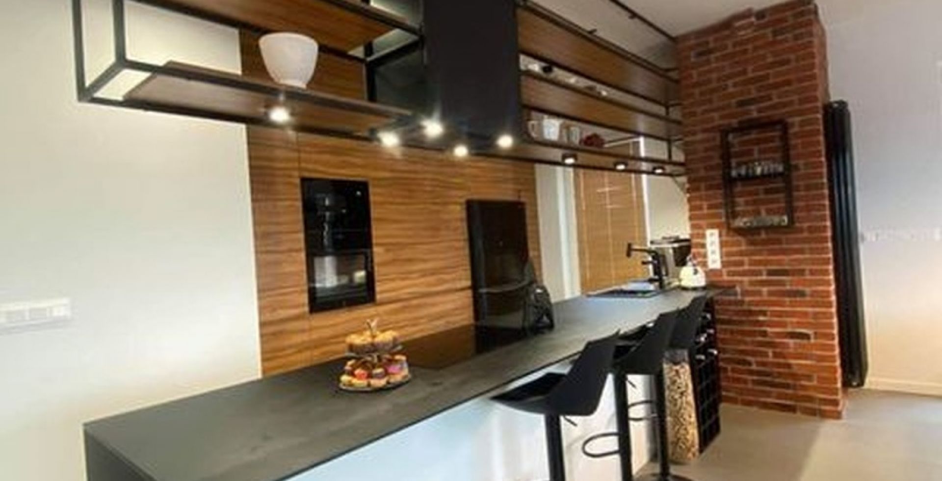 Hota insula Quadro Max Black Matt - Negru Mat - Aranjament 12