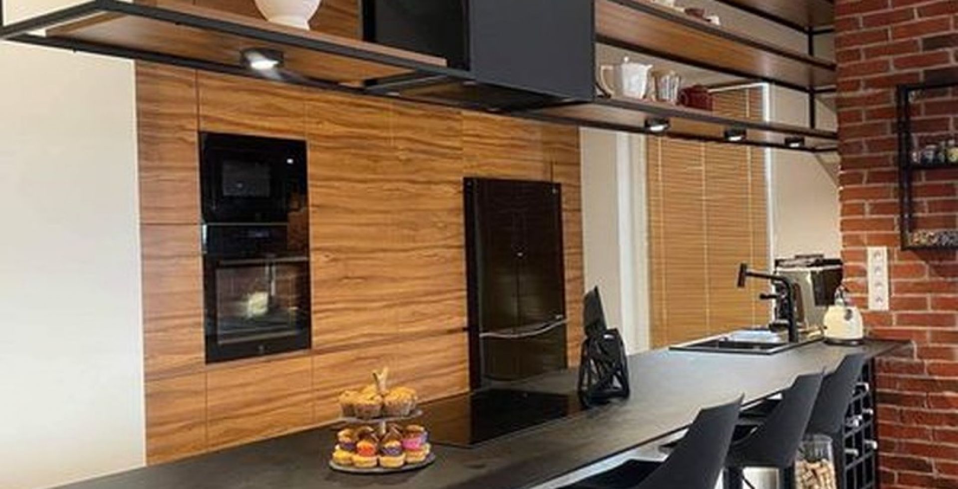 Hota insula Quadro Max Black Matt - Negru Mat - Aranjament 11