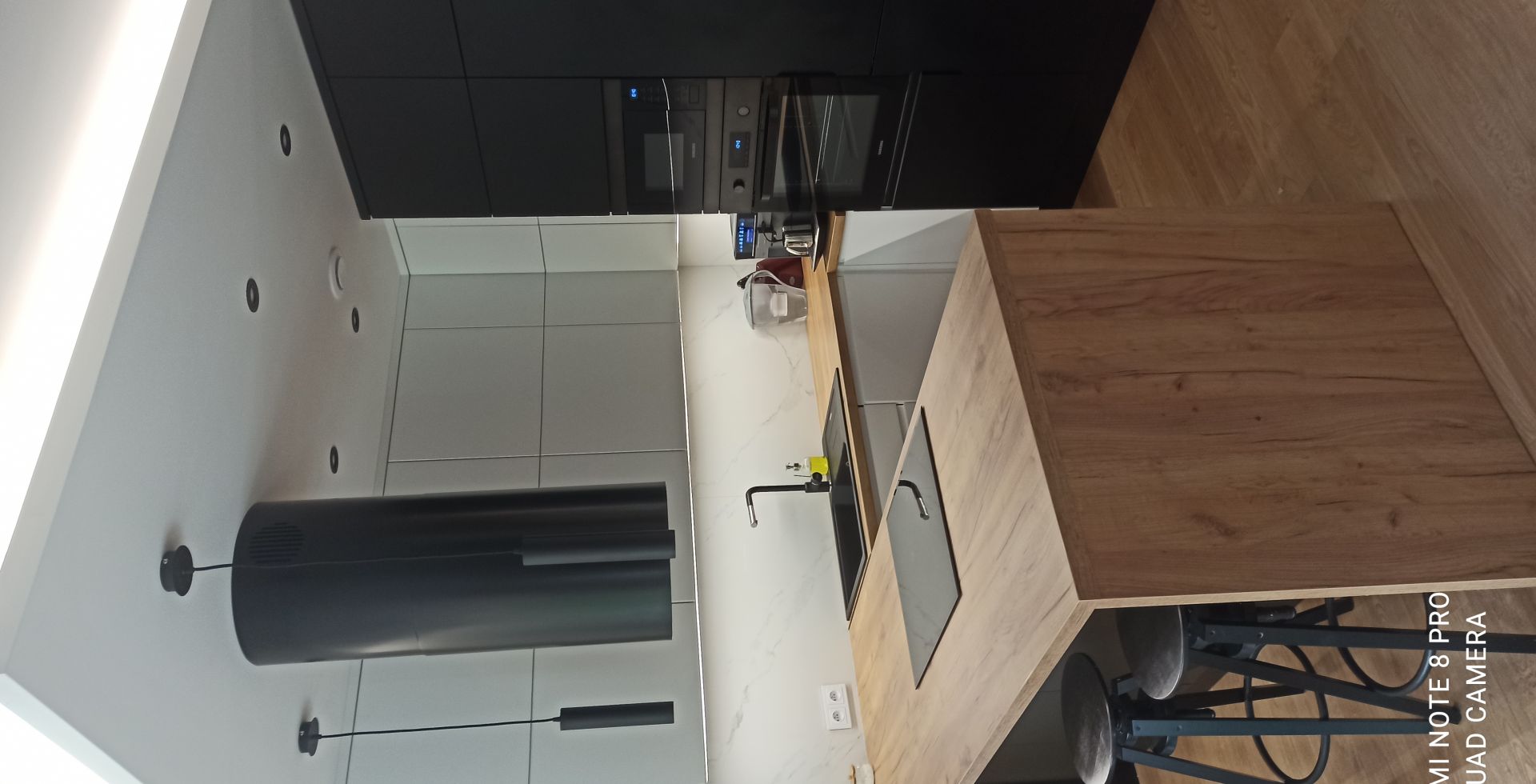 Hota insula Cylindro Black Matt - Negru Mat - Aranjament 92