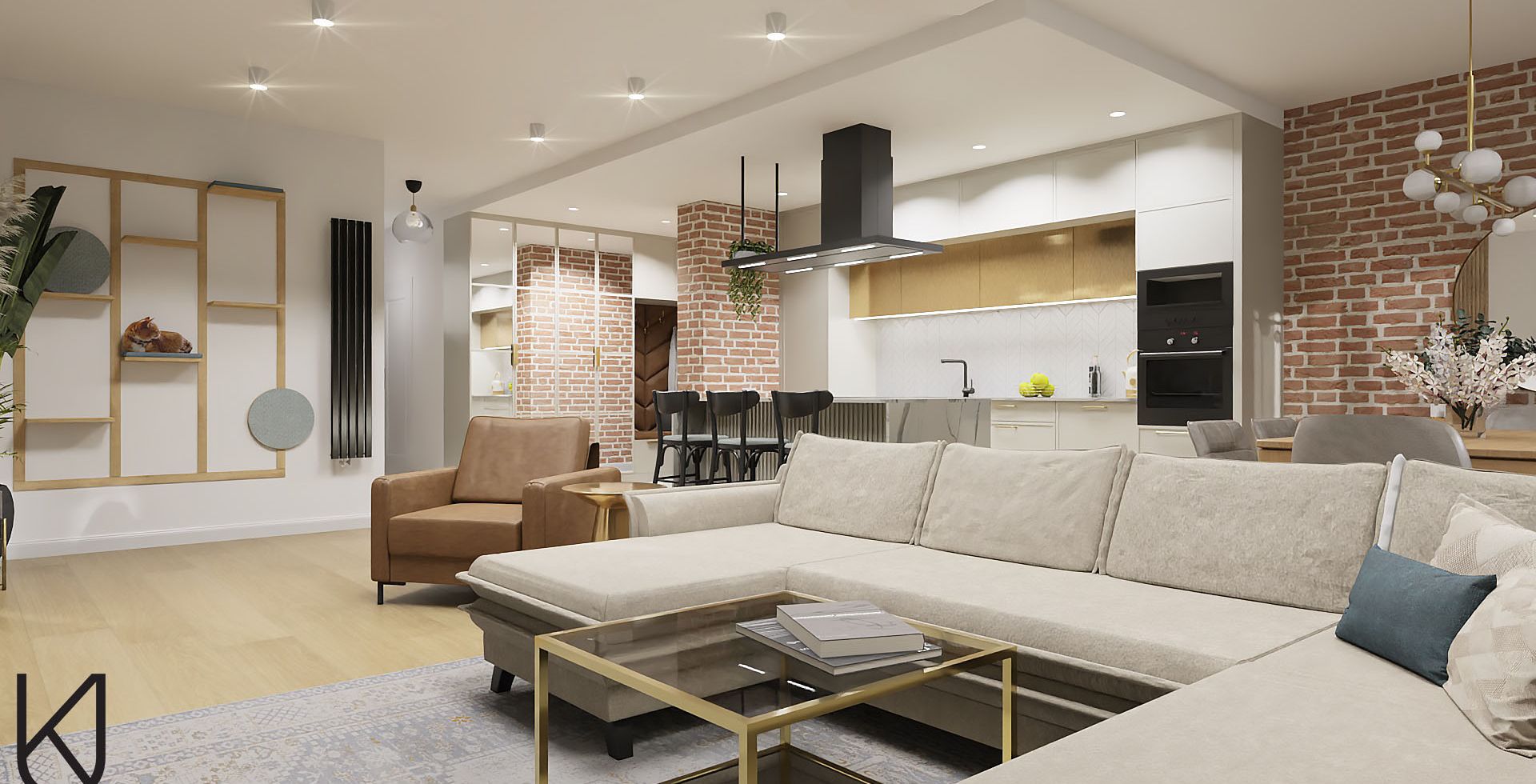 Hota insula Metropolis Black Matt - Negru Mat - Aranjament 3