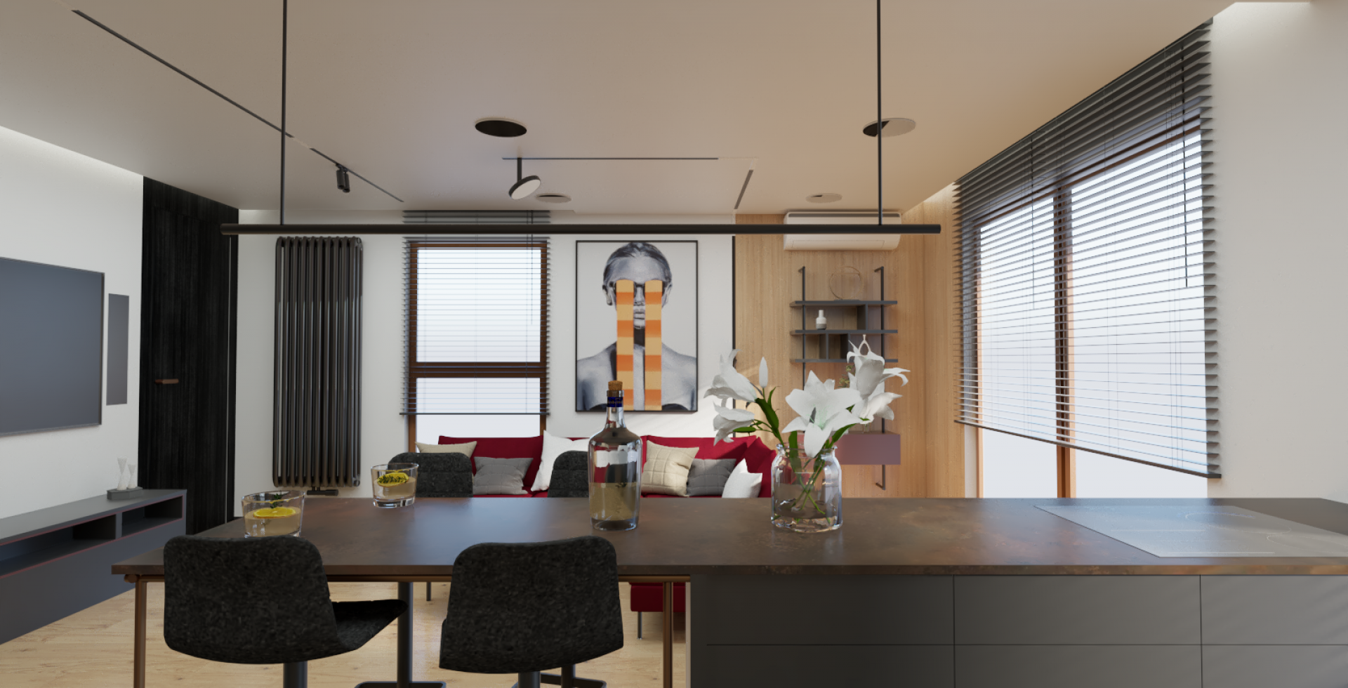 Hota De tavan Planet White - Alb - Aranjament 3