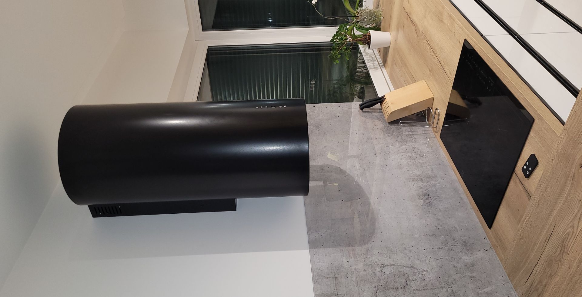 Hota decorative Cylindro OR Black Matt - Negru Mat - Aranjament 35