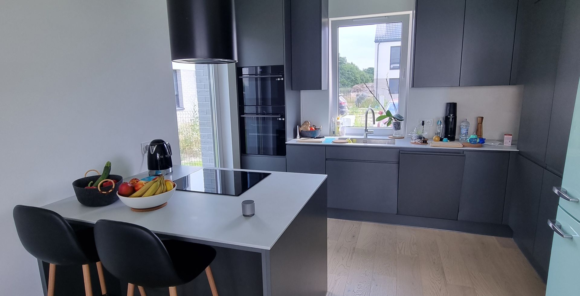 Hota insula Cylindro Black Matt - Negru Mat - Aranjament 94