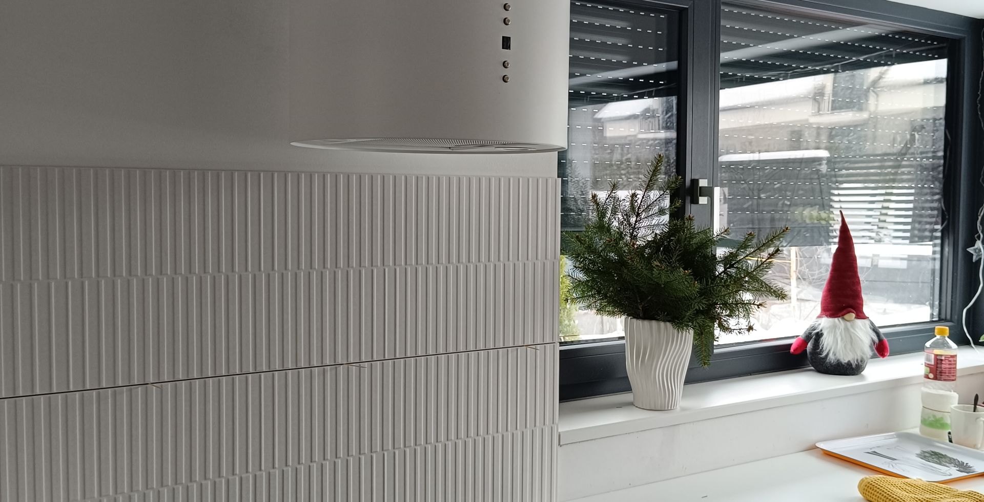 Hota decorative Cylindro OR White Matt - Alb Mat - Aranjament 27