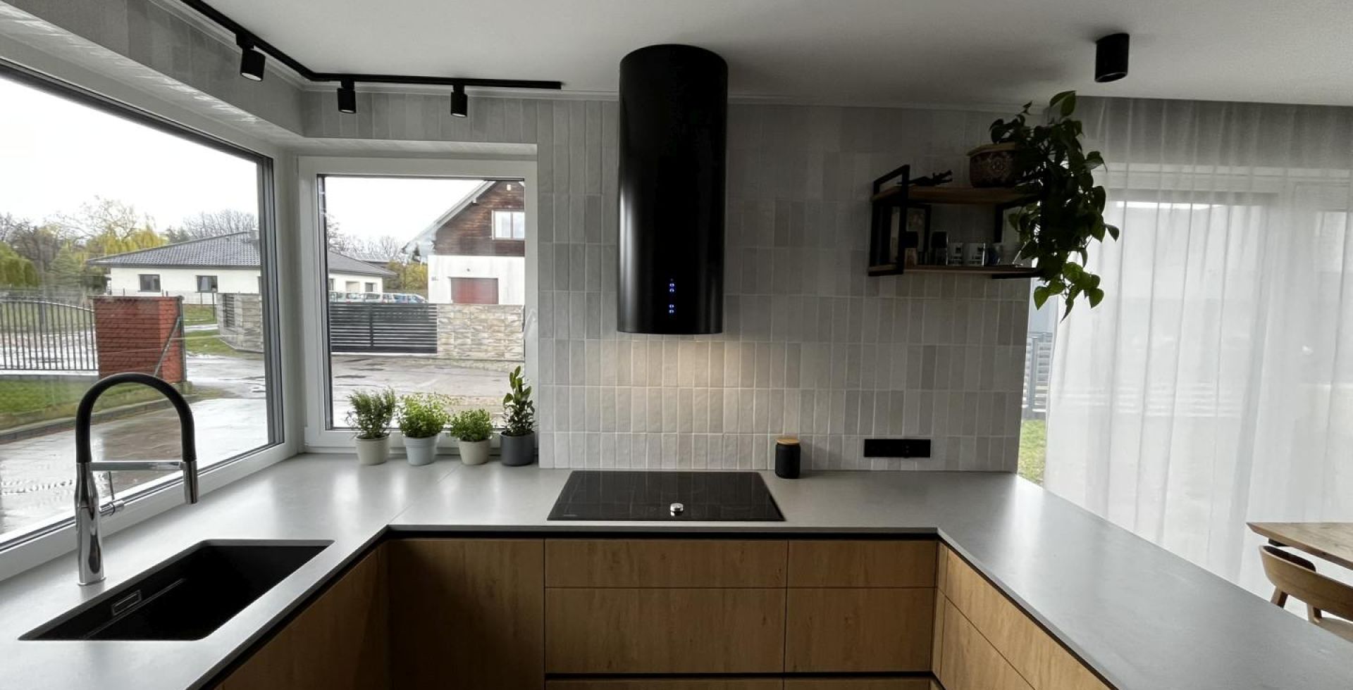 Hota insula Cylindro Black Matt - Negru Mat - Aranjament 97