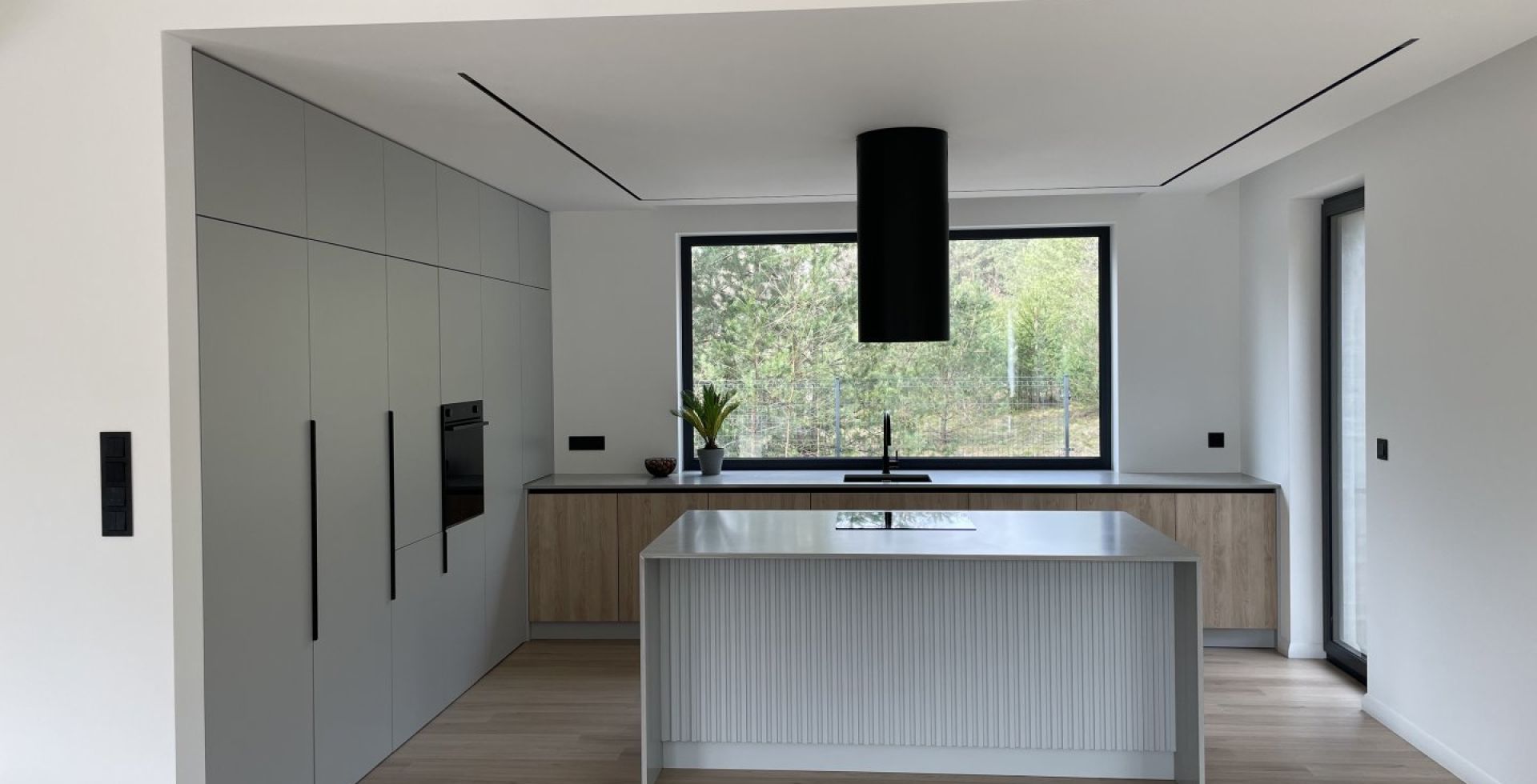 Hota insula Cylindro Black Matt - Negru Mat - Aranjament 113